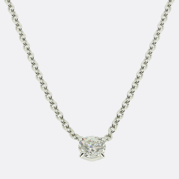 Cartier Diamond Solitaire Pendant Necklace