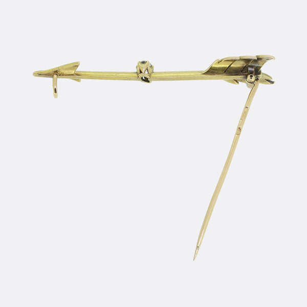 Antique Diamond Arrow Brooch