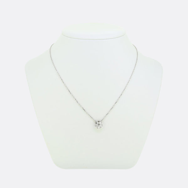 1.20 Carat Diamond Cluster Necklace