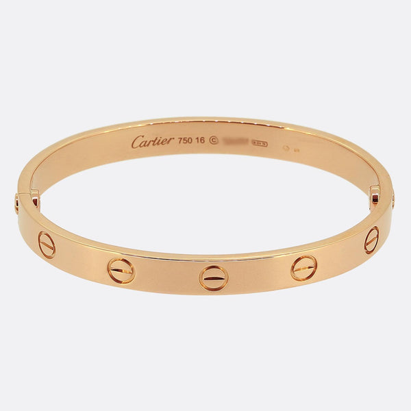 Cartier Classic Model LOVE Bangle Size 16