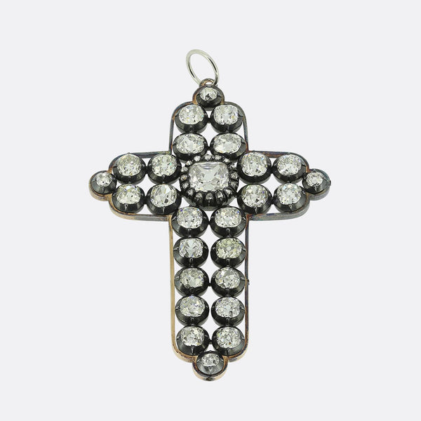 Victorian Diamond Cross Pendant
