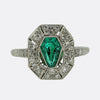 Art Deco Emerald and Diamond Ring