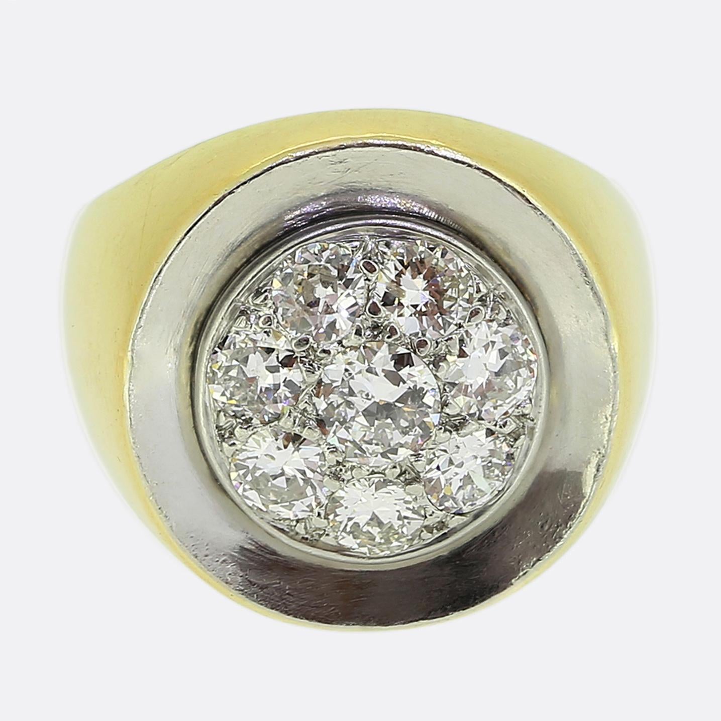 Early 20th Century Diamond Cluster Ring