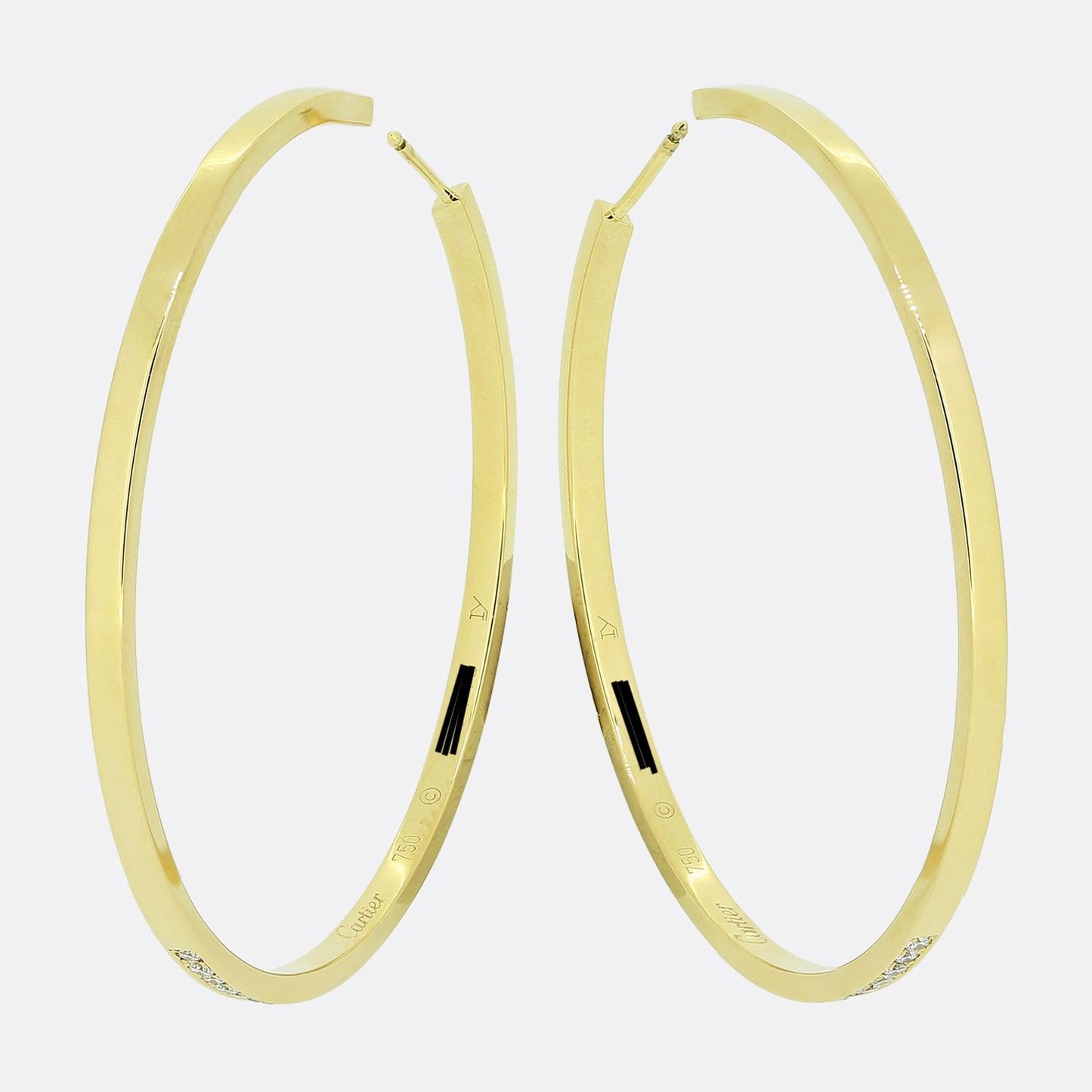 Cartier Large Diamond Hoop Earrings