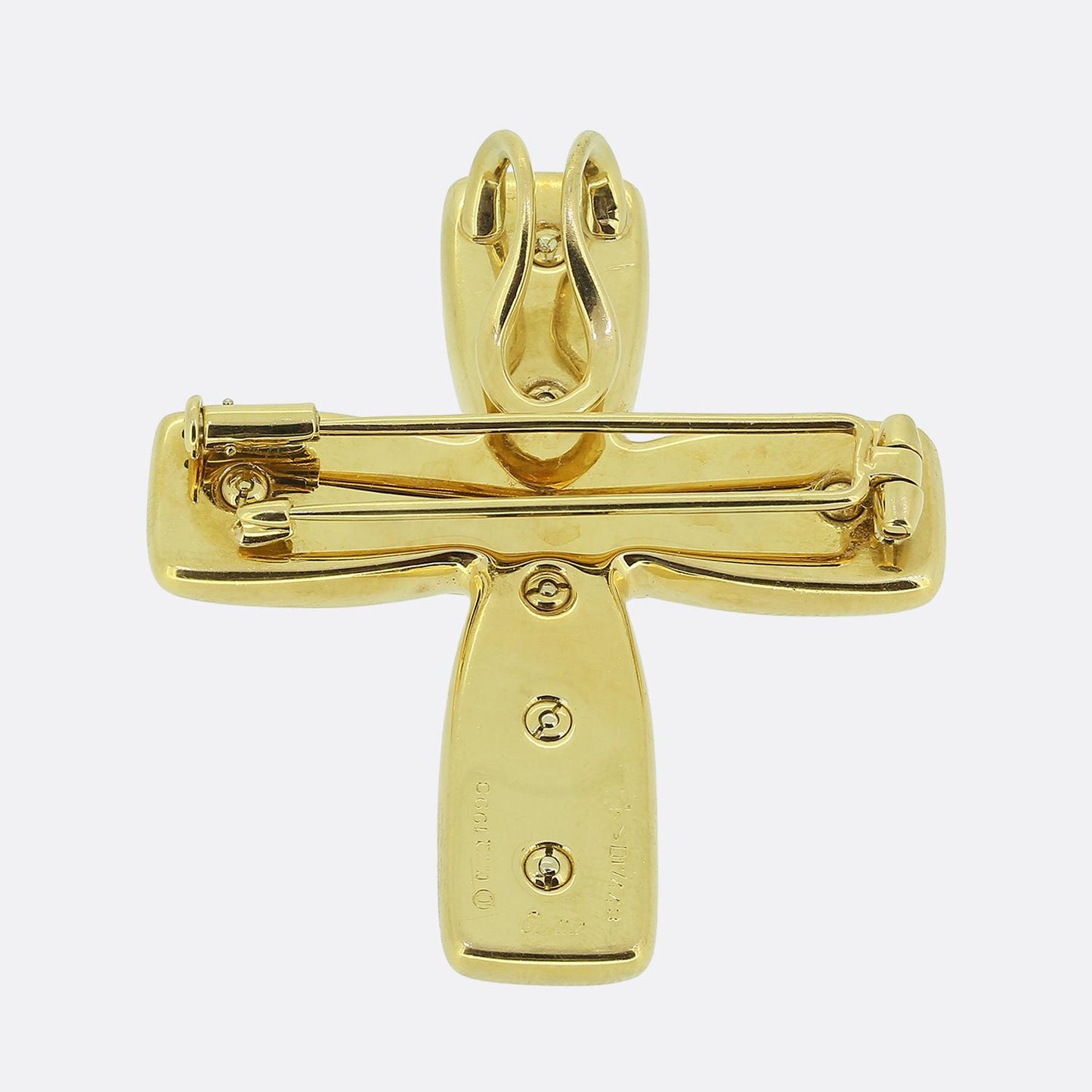Cartier Multi Gemstone Byzantine Cross Pendant Brooch