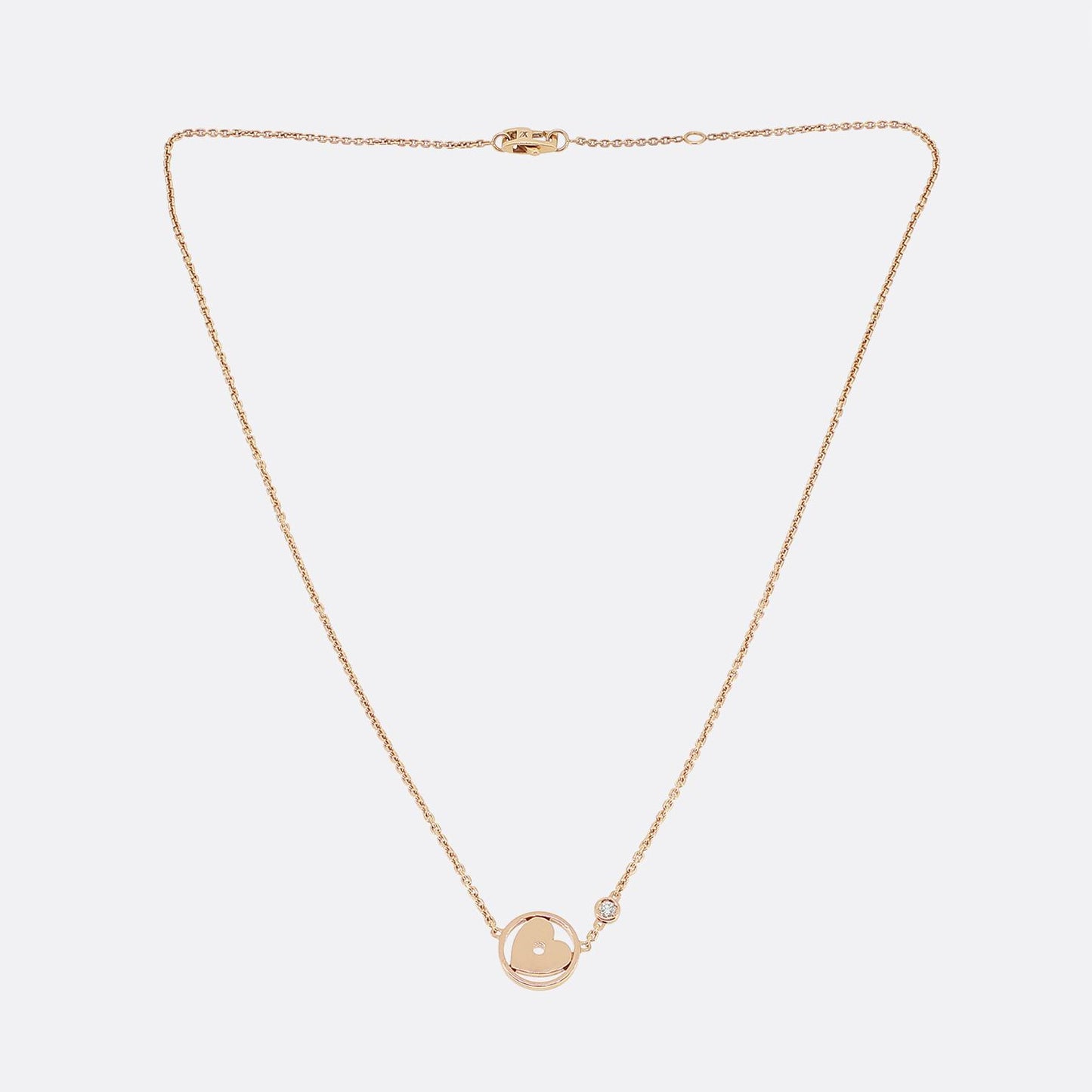 Louis Vuitton Single Diamond Love Heart Necklace
