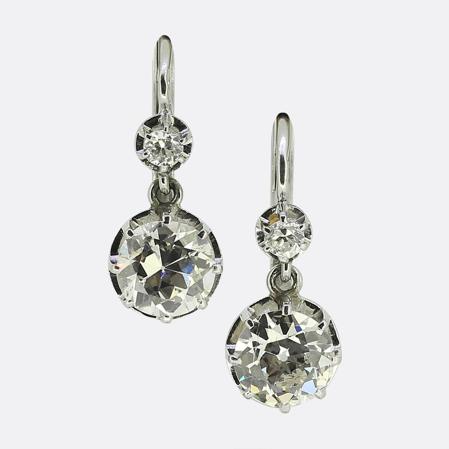 Antique Diamond Drop Earrings
