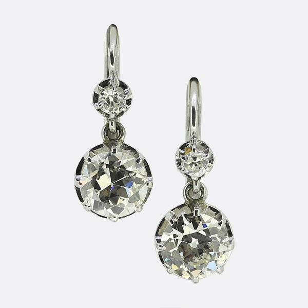 Antique Diamond Drop Earrings