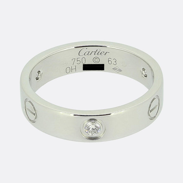 Cartier Three Diamond LOVE Ring Size V (63)