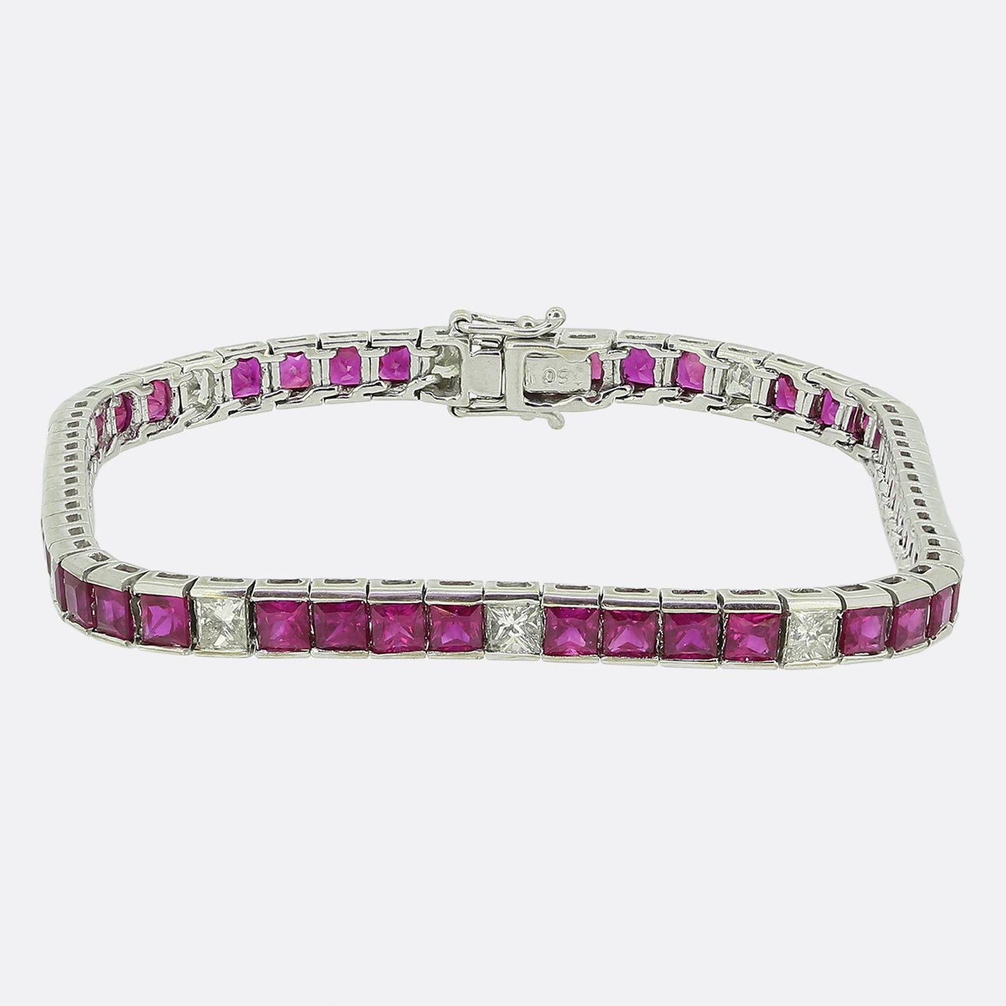 Vintage Ruby and Diamond Bracelet