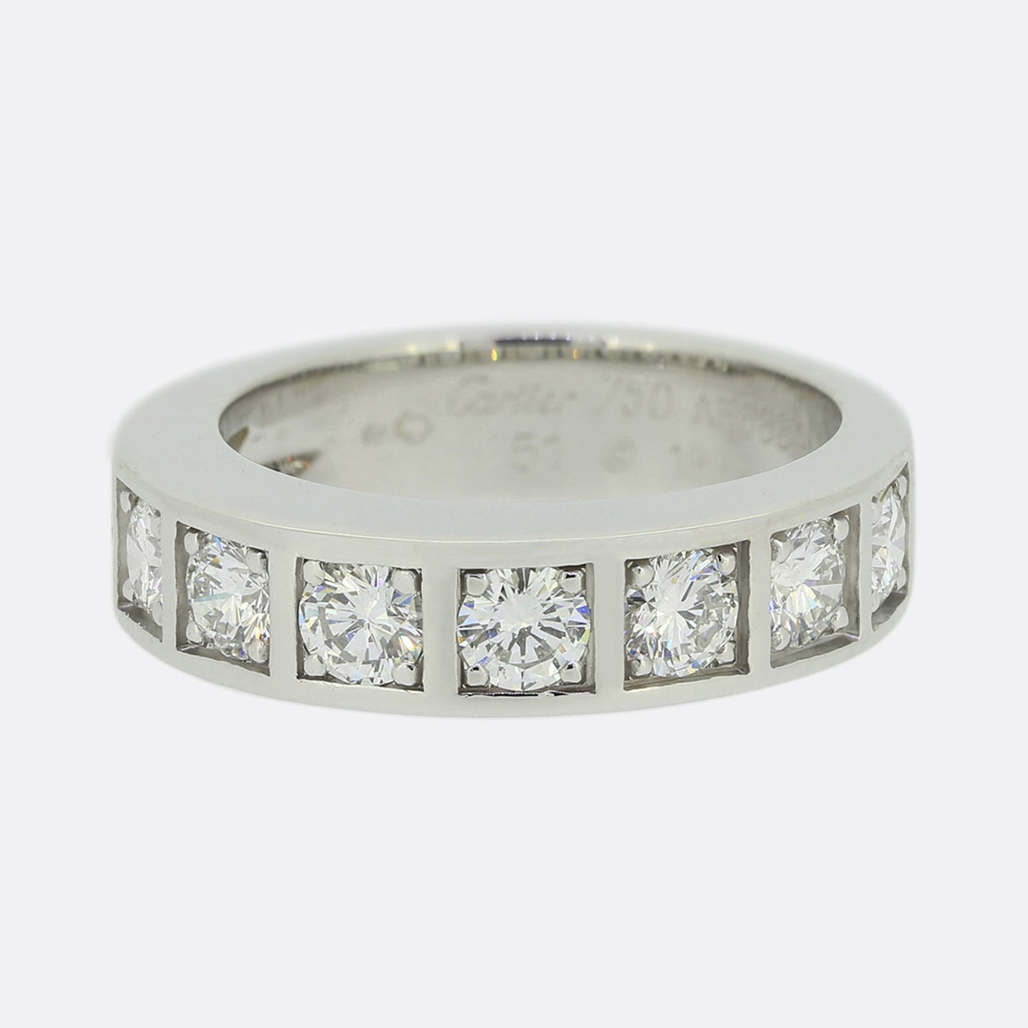 Cartier 1.35 Carat Diamond Half Eternity Ring