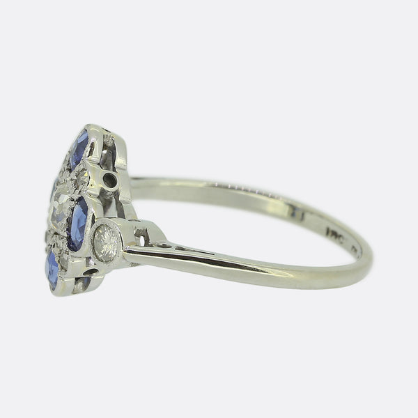 Art Deco Sapphire and Diamond Ring