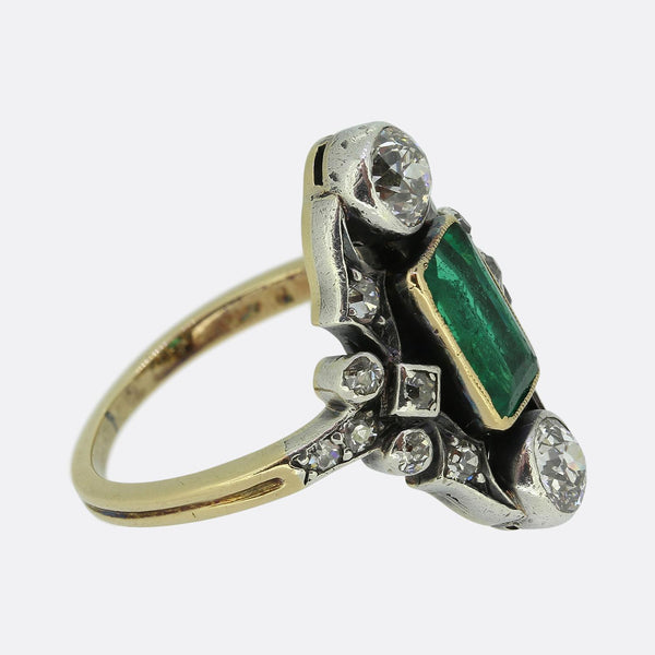Victoria Emerald and Diamond Ring
