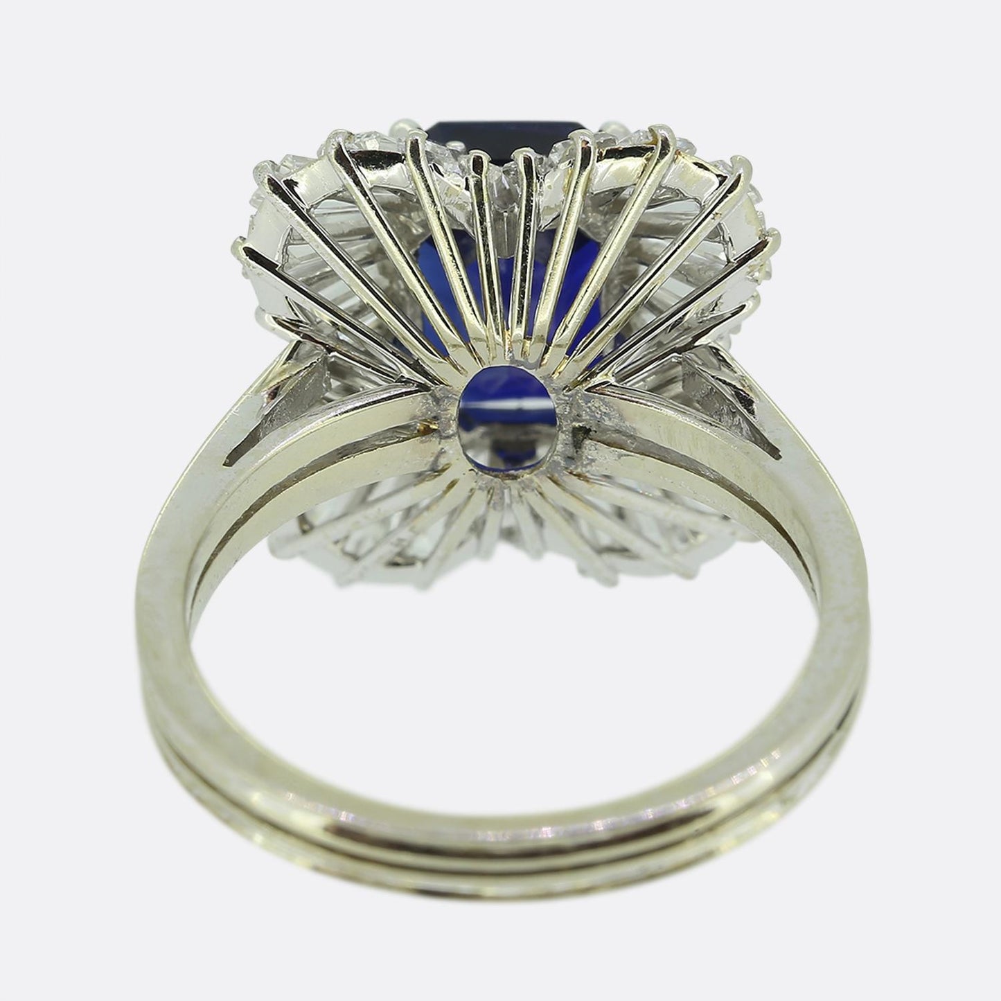 2.55 Carat Sapphire and Diamond Ballerina Ring