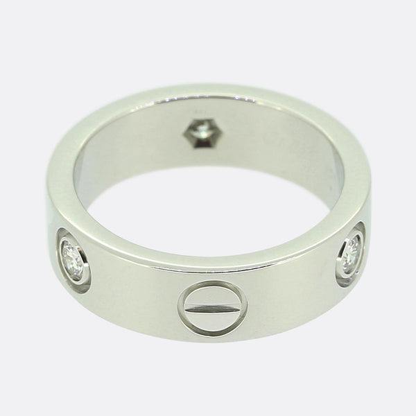 Cartier Three Diamond LOVE Ring Size K 1/2 (51)