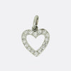 Cartier Art Deco Diamond Heart Charm Pendant