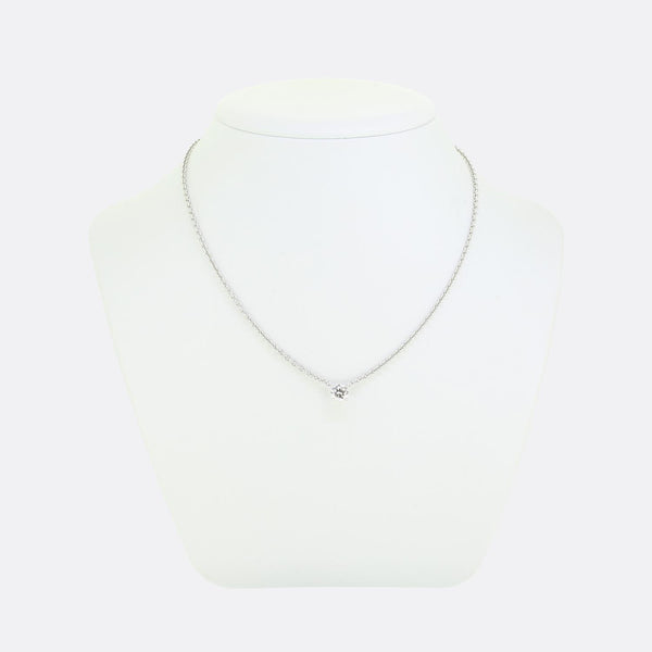 Cartier Diamond Solitaire Pendant Necklace