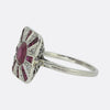 Art Deco Ruby and Diamond Cluster Ring