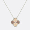 Van Cleef & Apels Alhambra Rose Guilloche Necklace