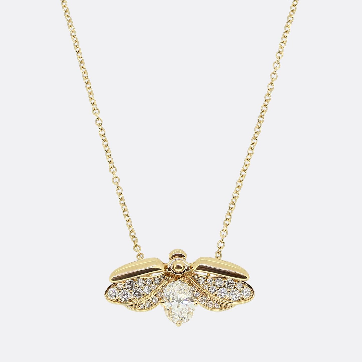 Tiffany & Co. Paper Flowers Diamond Firefly Pendant Necklace