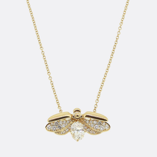 Tiffany & Co. Paper Flowers Diamond Firefly Pendant Necklace
