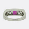 Cartier Ruby and Diamond Three-Stone Ring
