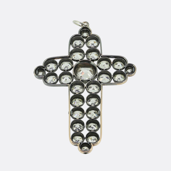Victorian Diamond Cross Pendant