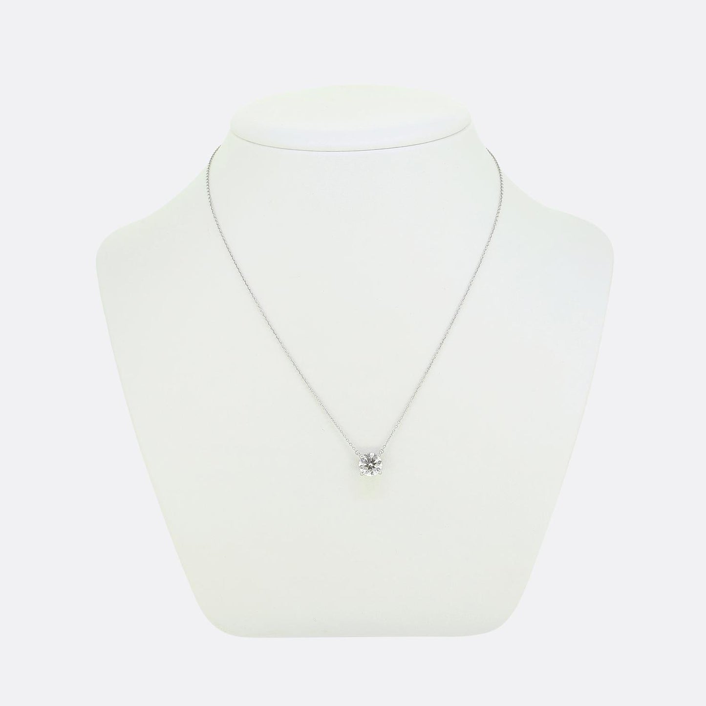 Tiffany & Co. 1.65 Carat Diamond Solitaire Necklace