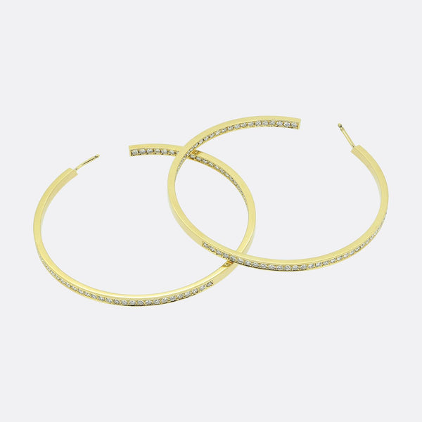 Cartier Large Diamond Hoop Earrings