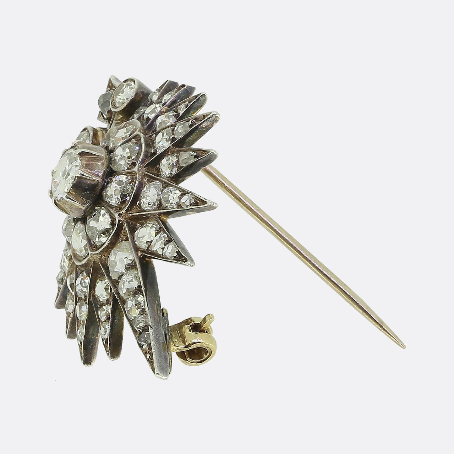 Antique Diamond Star Brooch Pendant