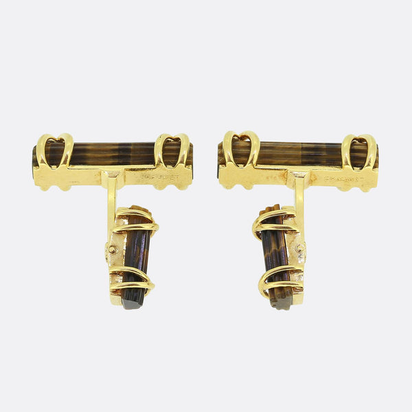 Chaumet Vintage Tigers Eye Cufflinks