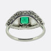 1940s Colombian Emerald and Diamond Three-Stone Ring