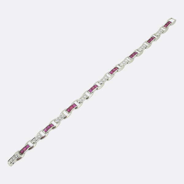 Baily Banks & Biddle Ruby and Diamond Bracelet