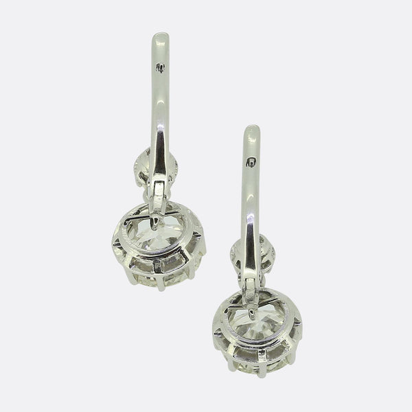 Antique Diamond Drop Earrings