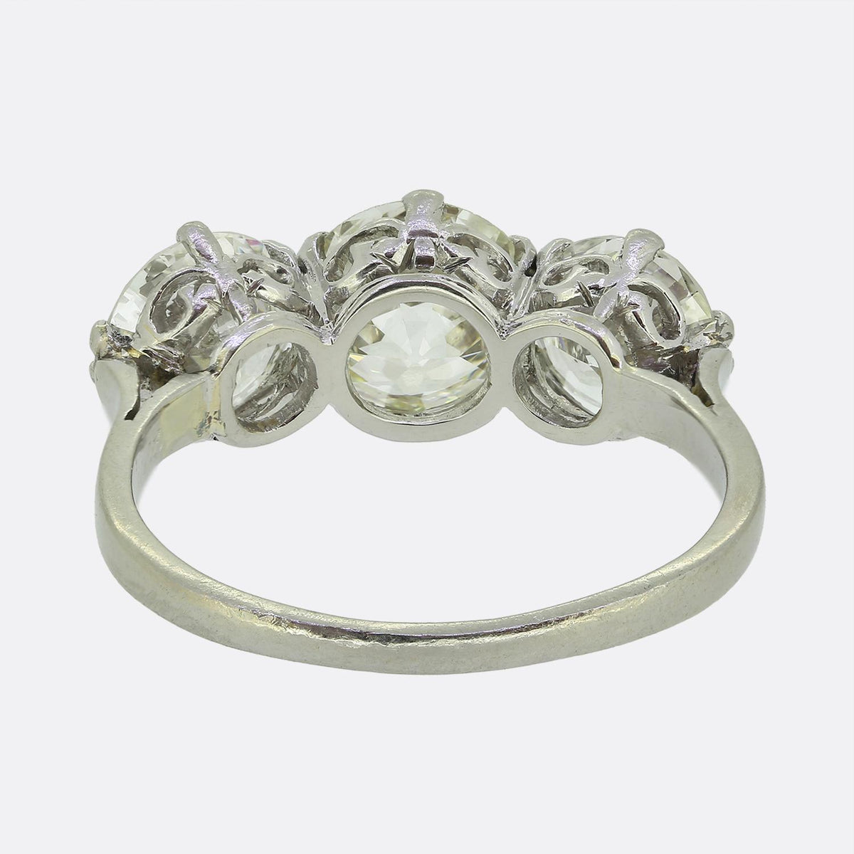 Art Deco Diamond Three Stone Ring