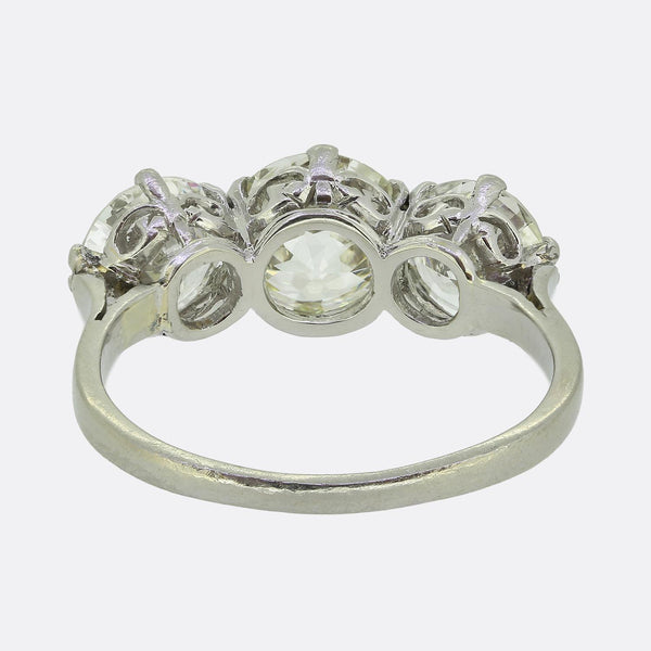 Art Deco Diamond Three Stone Ring