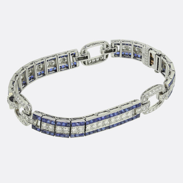 Black, Starr & Frost Art Deco Sapphire and Diamond Bracelet