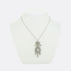 Victorian Old Pear Cut Diamond Pendant Necklace