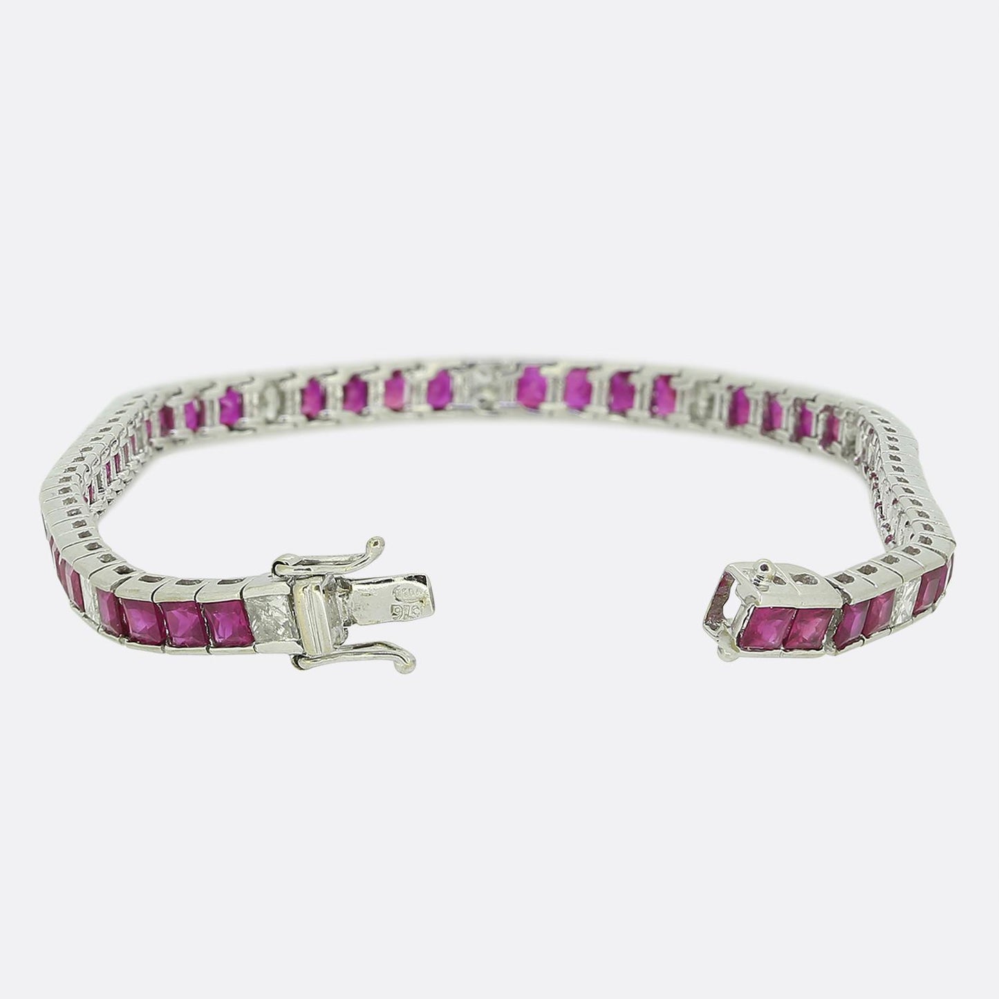 Vintage Ruby and Diamond Bracelet