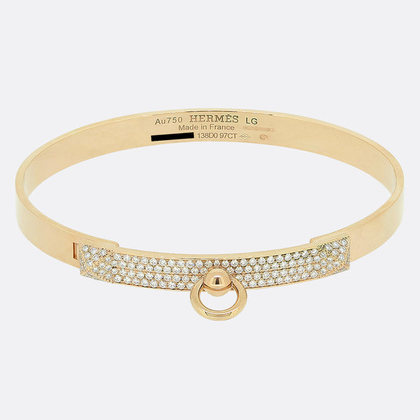 Hermès Collier De Chien Diamond Bangle
