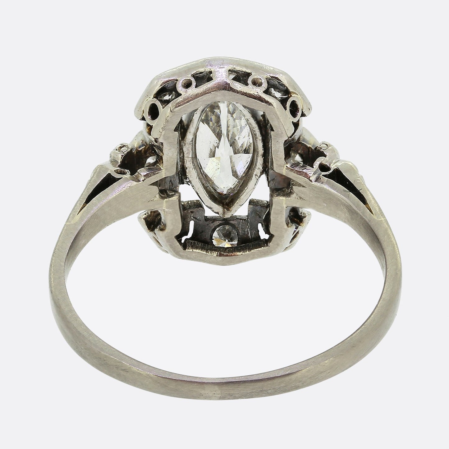 Art Deco Marquise Cut Diamond Engagement Ring