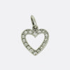 Cartier Art Deco Diamond Heart Charm Pendant