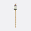Fabergé Amethyst Quartz and Diamond Stick Pin