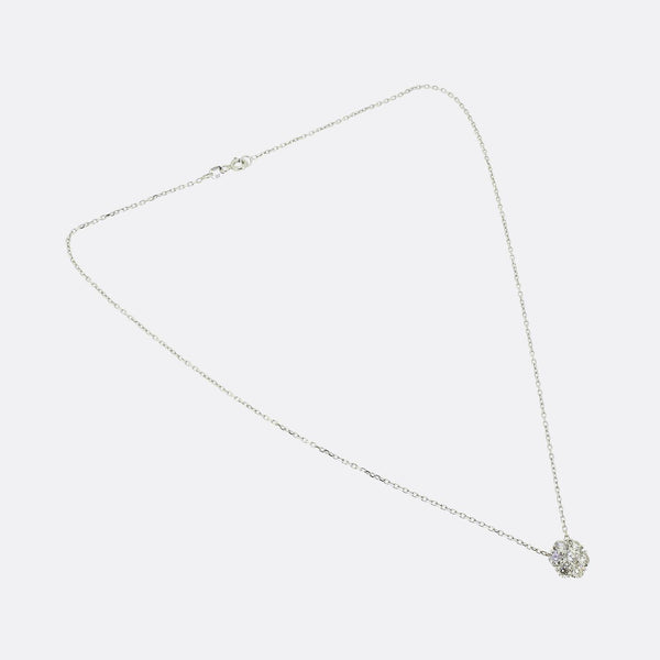 1.20 Carat Diamond Cluster Necklace