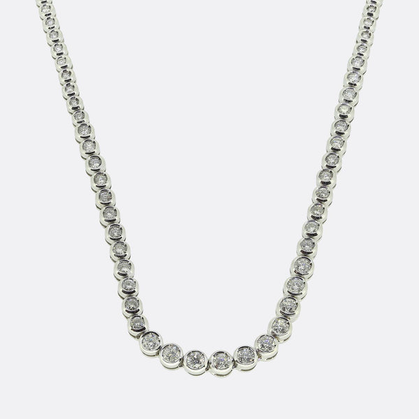 4.00 Carat Diamond Line Necklace