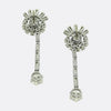 Art Deco 6.32 Carat Diamond Drop Earrings