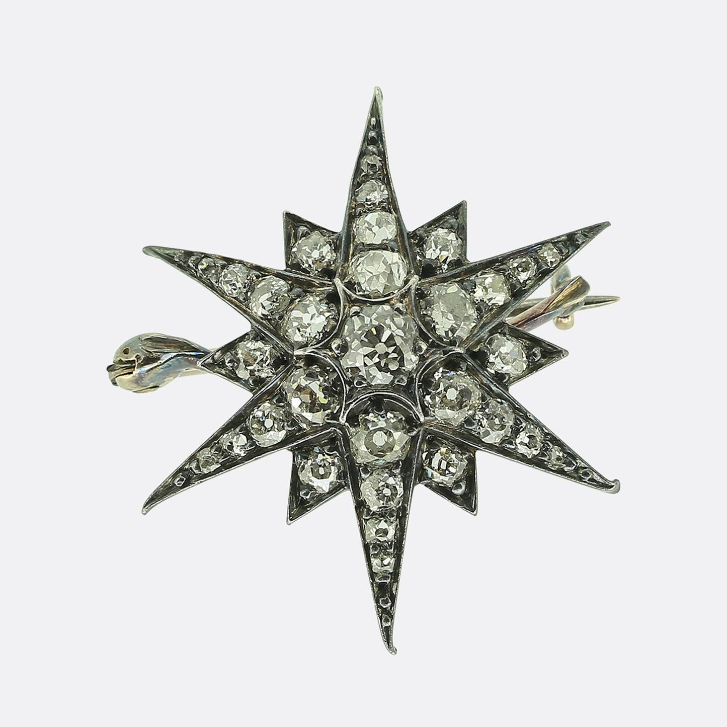 Victorian Diamond Star Brooch
