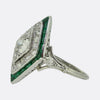 Art Deco Emerald and Diamond Dress Ring