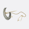 Victorian Old Cut Diamond Crescent Brooch