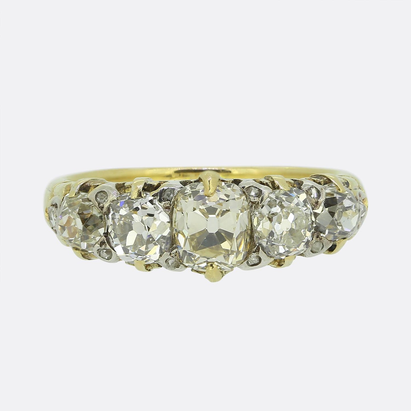 Antique 1.60 Carat Diamond Five-Stone Ring